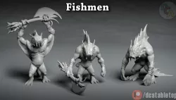 Fishmen - 3D Printable Characters - 3 Poses 3D print model