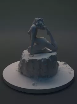 Flexible Nude Woman 3D print model