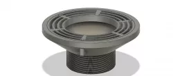 Floor Drain Grate Round 200x100 with 110 hole for balcony 3D print model