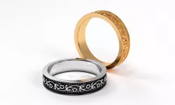 flower pattern wedding ring 3D print model