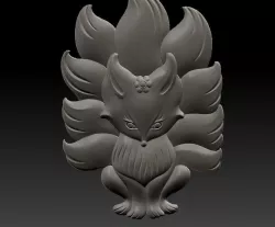 fox pendant 3D print model