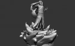 gaara 3d print statue figurine - naruto shippuden 3D print model