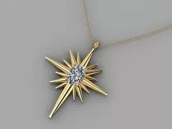 GC GOLD H264-Diamond Gold NECKLACE 3D print model