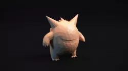 Gengar - Stylized Pokemon LowPoly Art -  3D print model