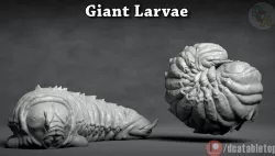 Giant Larvae - 3D Printable Character - 2 Poses 3D print model
