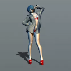 Girl in a mans shirt 3D print model