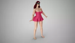 Girl Playing Blind Mans Buff 3D print model