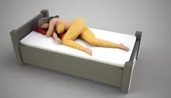Girl Sleeping in Bed 3D print model