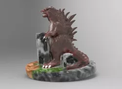 Godzilla Sculpture Free 3D print model