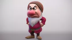 Grumpy - One of the seven Dwarfs - printable 3D print model