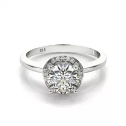 Halo engagement ring jewelers files jewellery cad design 3D print model