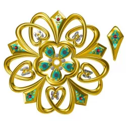 Halo flower shape pendant jewellery 3dm files for sale download 3D print model