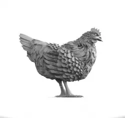 hen sculpture 3D print model