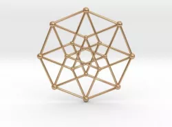 Hypercube Star Pendant 3D print model