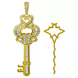 Key shape pendant cad 3D print model