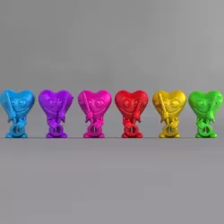 Key to My Heart Keyring Free 3D print model
