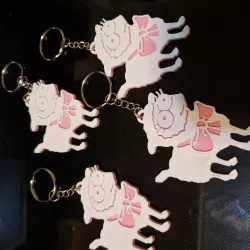 Keyring Keychain simpsons x 3 3D print model