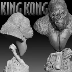 King Kong 3D Print Bust 3D print model