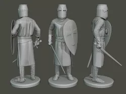 Knight Templar Stand2 T1 3D print model