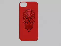 Lion Head Iphone Case Free 3D print model