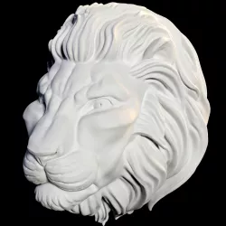 Lion Head Sculpture 3D print model