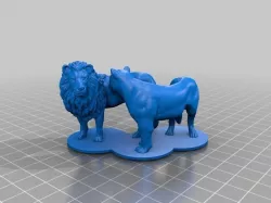 Lion Lioness Free 3D print model