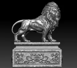 Lion Sculpture 3D print model