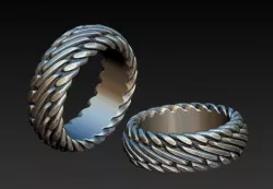 luxury CHAIN RING 3D print model