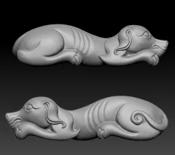 Lying Puppy 3D print model
