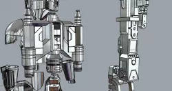 Machine gun and jetpack heavy infantry mandalorian combo 3D print model