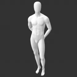 male mannequin sports muscle hands fork back 3d print model 3D print model