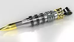 Male Silver Pendant - Bullet 3D print model