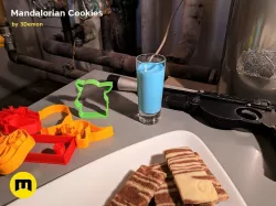 Mandalorian Cookie Cutters with Yoda 3D print model