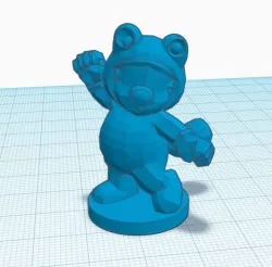 Mario 3 simple STL 3D print model