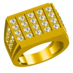 Men gold engagement rings autodesk jewelry design 3D print model