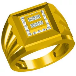 Men gold engagement rings metal file for jewelry making 3D print model