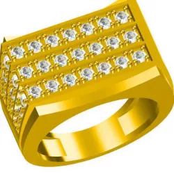 Men gold engagement rings types of jewelry files 3D print model