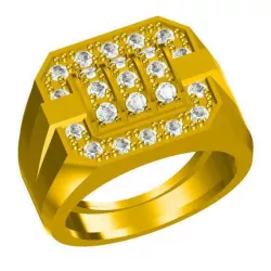 Men gold round cut engagement rings 3dm jewelry files 3D print model