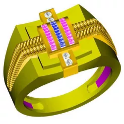 Mens diamond engagement rings cad jewellery design course 3D print model