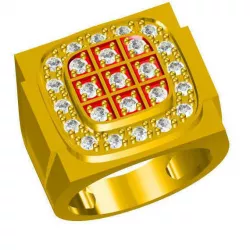 Mens diamond gold engagement rings autocad jewelry 3D print model