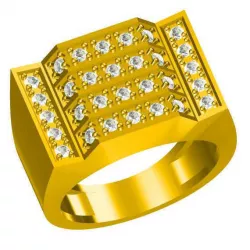 Mens gold engagement rings computer aided jewellery design 3D print model