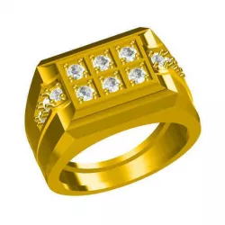 Mens gold engagement rings jewelcad 3D print model