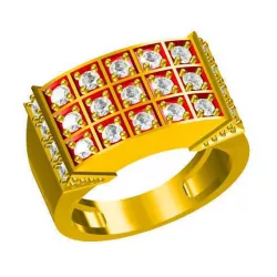 Mens gold round cut engagement rings 3design price 3D print model