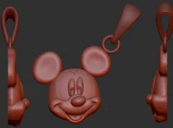 mickey mouse pendent 3D print model
