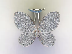 Moving Butterfly Ring with Diamonds  3D print model