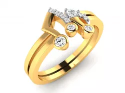 Music note Ring 3dm render detail 3D print model