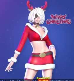 Nier 2B - Merry Xmas 3D print model