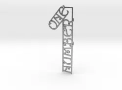 Number one Pendant 3D print model