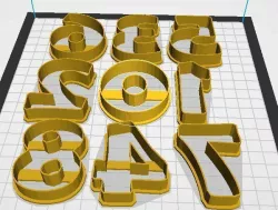 NUMBERS COOKIE CUTTER 3D print model