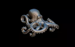 Octopus pendant 3D print model